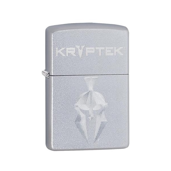 Zippo Zippo Kryptek, Helmet Logo, Satin Chrome, Auto Engrave ZIP-49177 - main